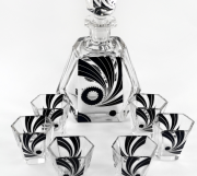 Skleněná Art deco karafa